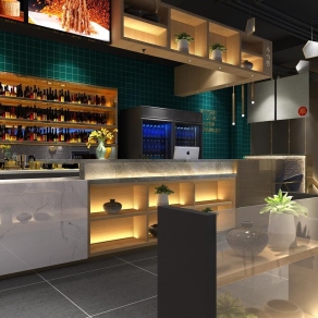 现代烧烤店3D模型下载